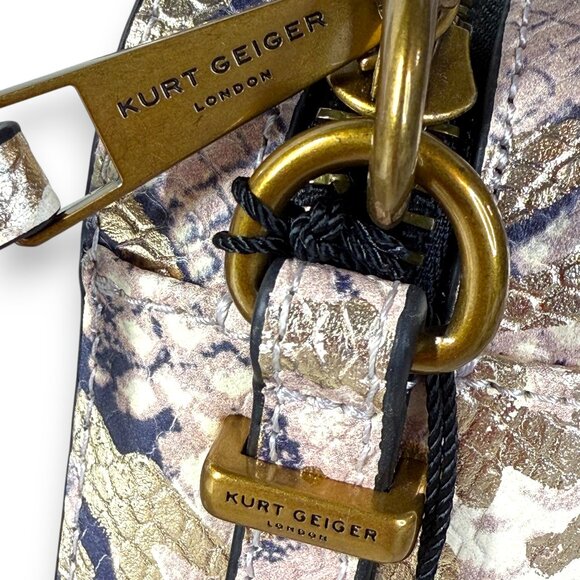 Kurt Geiger Kensington Shoreditch Snake Embossed Small Camera Crossbody Bag New - Picture 7 of 14